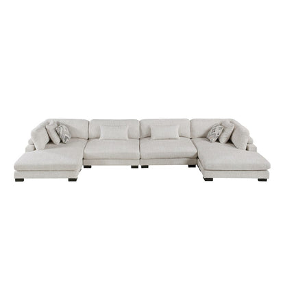 Homelegance  - Tinley 4-Piece Modular Sectional W/ Chaise in Beige - 9555BEGx42AC2VC  view 1