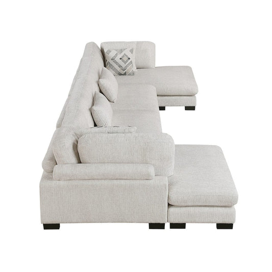Homelegance  - Tinley 4-Piece Modular Sectional W/ Chaise in Beige - 9555BEGx42AC2VC  view 2