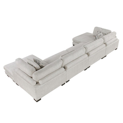 Homelegance  - Tinley 4-Piece Modular Sectional W/ Chaise in Beige - 9555BEGx42AC2VC  view 3