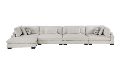 Homelegance  - Tinley 4-Piece Modular Sectional W/ Chaise in Beige - 9555BEGx4CR2ACVC  view 1