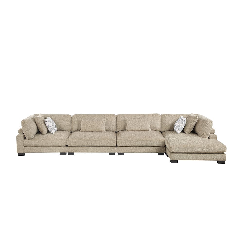 Homelegance  - Tinley 4-Piece Modular Sectional W/ Chaise in Brown - 9555BRWx4CR2ACVC  view 10