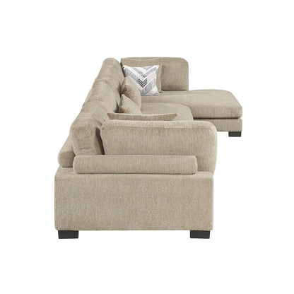 Homelegance  - Tinley 4-Piece Modular Sectional W/ Chaise in Brown - 9555BRWx4CR2ACVC  view 11