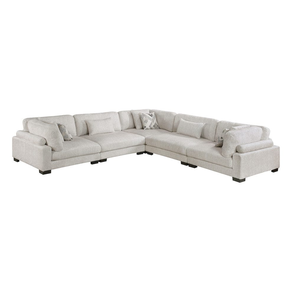 Homelegance  - Tinley 5-Piece Modular Sectional in Beige - 9555BEGx53CR2AC  view 1