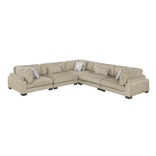 Homelegance  - Tinley 5-Piece Modular Sectional in Brown - 9555BRWx53CR2AC  view 1