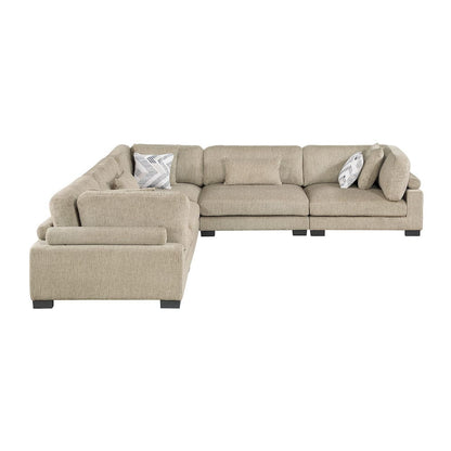 Homelegance  - Tinley 5-Piece Modular Sectional in Brown - 9555BRWx53CR2AC  view 6