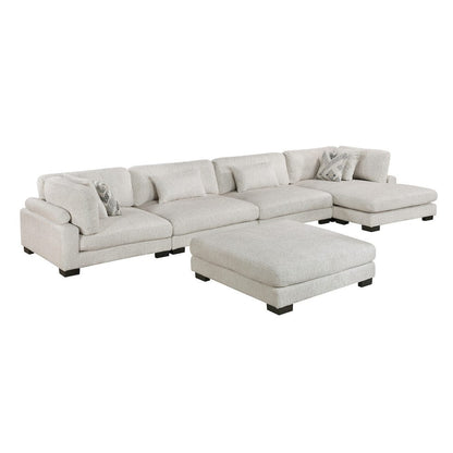Homelegance  - Tinley 5-Piece Modular Sectional W/ Chaise and Ottoman in Beige - 9555BEGx5CR2ACVCOT  view 5