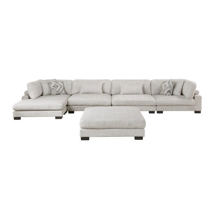 Homelegance  - Tinley 5-Piece Modular Sectional W/ Chaise and Ottoman in Beige - 9555BEGx5CR2ACVCOT  view 6