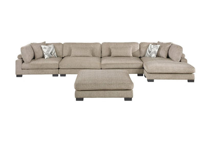 Homelegance  - Tinley 5-Piece Modular Sectional W/ Chaise and Ottoman in Brown - 9555BRWx5CR2ACVCOT  view 1