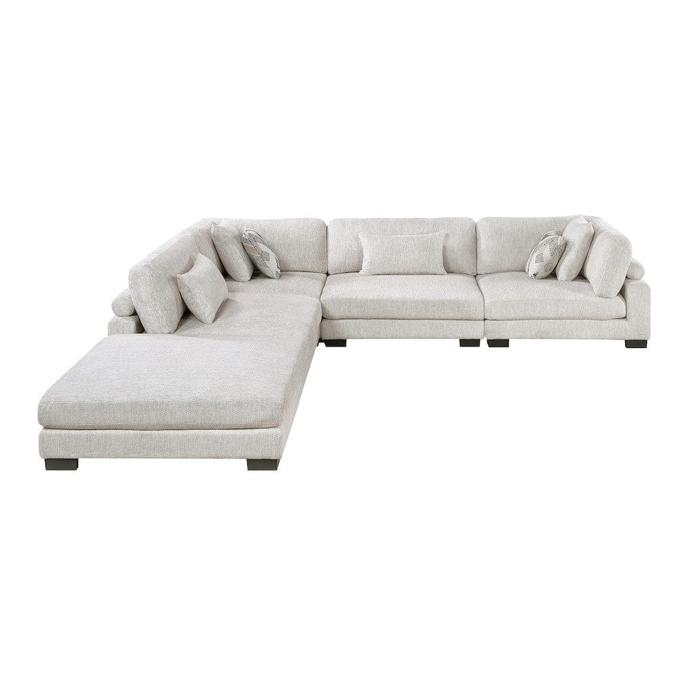 Homelegance  - Tinley 5-Piece Modular Sectional W/ Ottoman in Beige - 9555BEGx52CR2ACOT  view 10