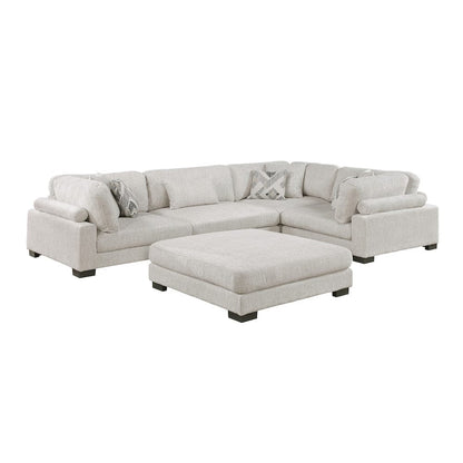 Homelegance  - Tinley 5-Piece Modular Sectional W/ Ottoman in Beige - 9555BEGx53CRACOT  view 1