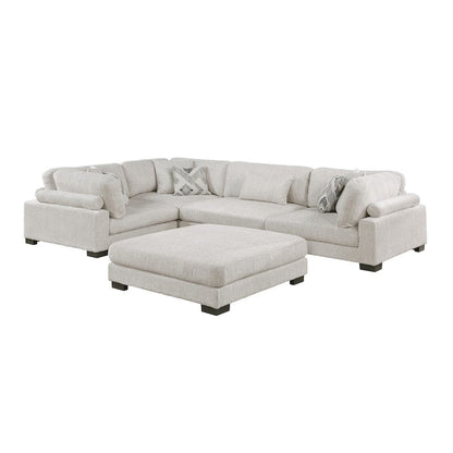 Homelegance  - Tinley 5-Piece Modular Sectional W/ Ottoman in Beige - 9555BEGx53CRACOT  view 8