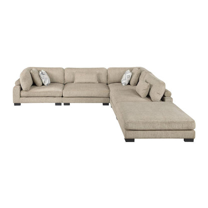 Homelegance  - Tinley 5-Piece Modular Sectional W/ Ottoman in Brown - 9555BRWx52CR2ACOT  view 10