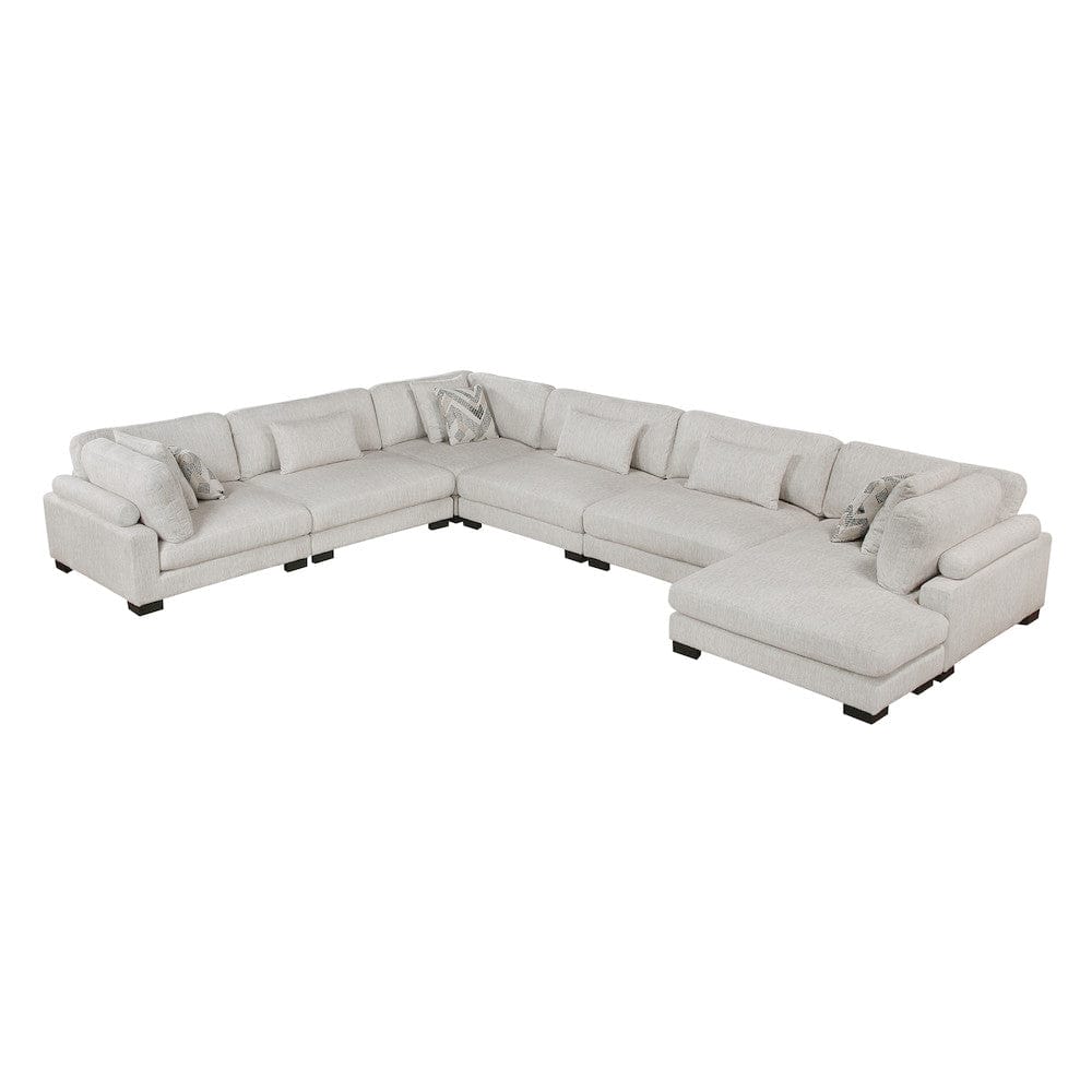 Homelegance  - Tinley 6-Piece Modular Sectional W/ Chaise in Beige - 9555BEGx62CR3ACVC  view 1