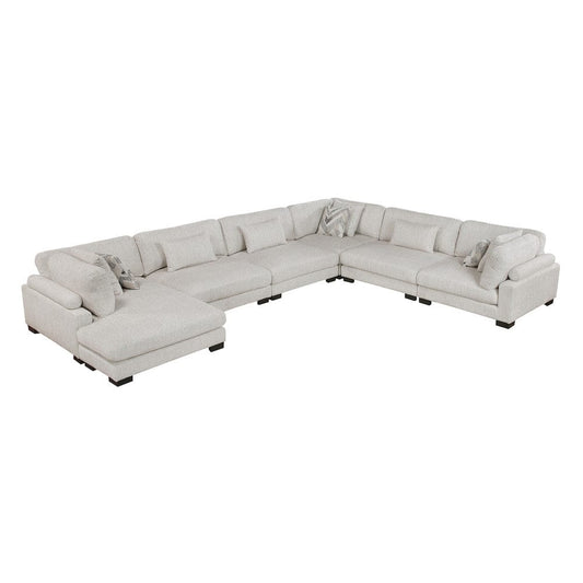 Homelegance  - Tinley 6-Piece Modular Sectional W/ Chaise in Beige - 9555BEGx62CR3ACVC  view 2