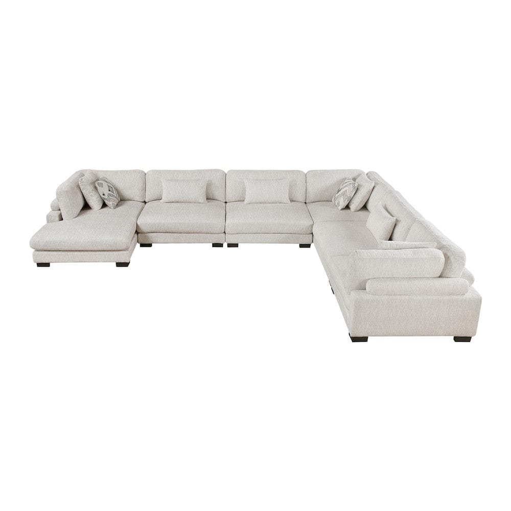 Homelegance  - Tinley 6-Piece Modular Sectional W/ Chaise in Beige - 9555BEGx62CR3ACVC  view 4