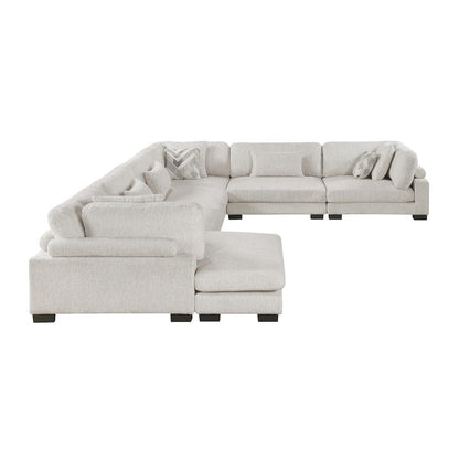 Homelegance  - Tinley 6-Piece Modular Sectional W/ Chaise in Beige - 9555BEGx62CR3ACVC  view 12