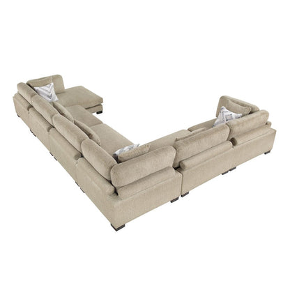Homelegance  - Tinley 6-Piece Modular Sectional W/ Chaise in Brown - 9555BRWx62CR3ACVC  view 4