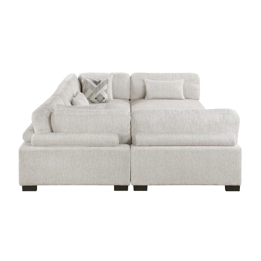 Homelegance  - Tinley 6-Piece Modular Sectional W/ Ottoman in Beige - 9555BEGx62CR3ACOT  view 8