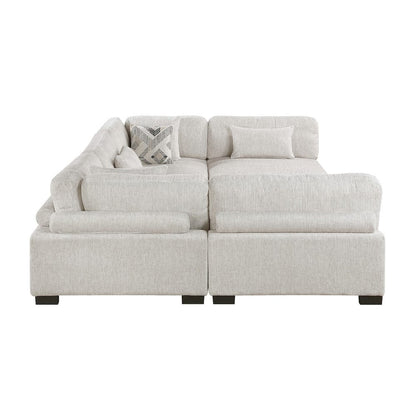 Homelegance  - Tinley 6-Piece Modular Sectional W/ Ottoman in Beige - 9555BEGx62CR3ACOT  view 8