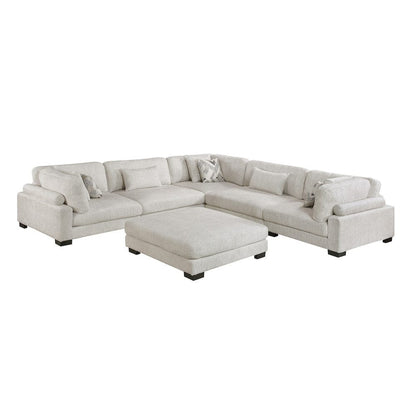 Homelegance  - Tinley 6-Piece Modular Sectional W/ Ottoman in Beige - 9555BEGx63CR2ACOT  view 1