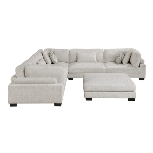 Homelegance  - Tinley 6-Piece Modular Sectional W/ Ottoman in Beige - 9555BEGx63CR2ACOT  view 2