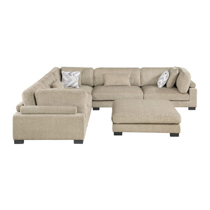 Homelegance  - Tinley 6-Piece Modular Sectional W/ Ottoman in Brown - 9555BRWx63CR2ACOT  view 5