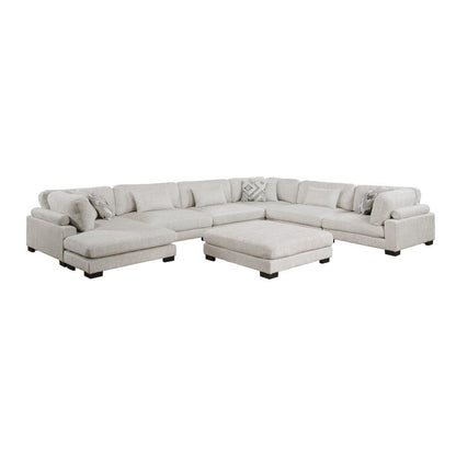 Homelegance  - Tinley 7-Piece Modular Sectional W/ Ottoman in Beige - 9555BEGx72CR3ACVCOT  view 12