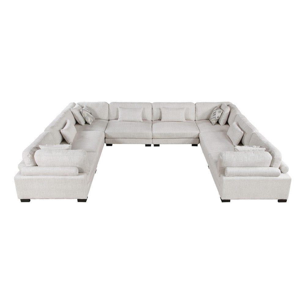 Homelegance  - Tinley 8-Piece Modular Sectional in Beige - 9555BEGx84CR4AC  view 4