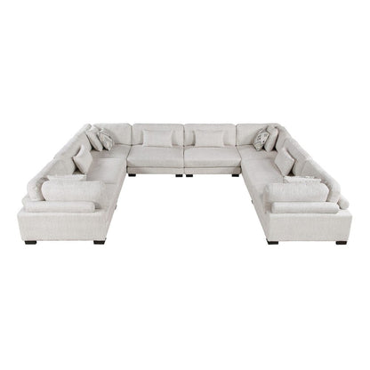 Homelegance  - Tinley 8-Piece Modular Sectional in Beige - 9555BEGx84CR4AC  view 4