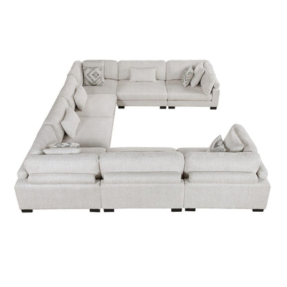 Homelegance  - Tinley 8-Piece Modular Sectional in Beige - 9555BEGx84CR4AC  view 5