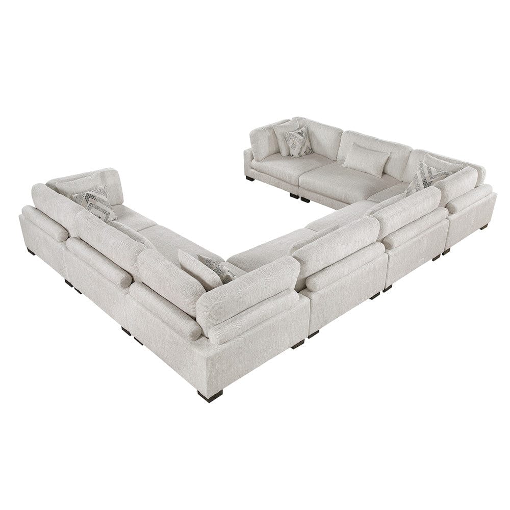 Homelegance  - Tinley 8-Piece Modular Sectional in Beige - 9555BEGx84CR4AC  view 6
