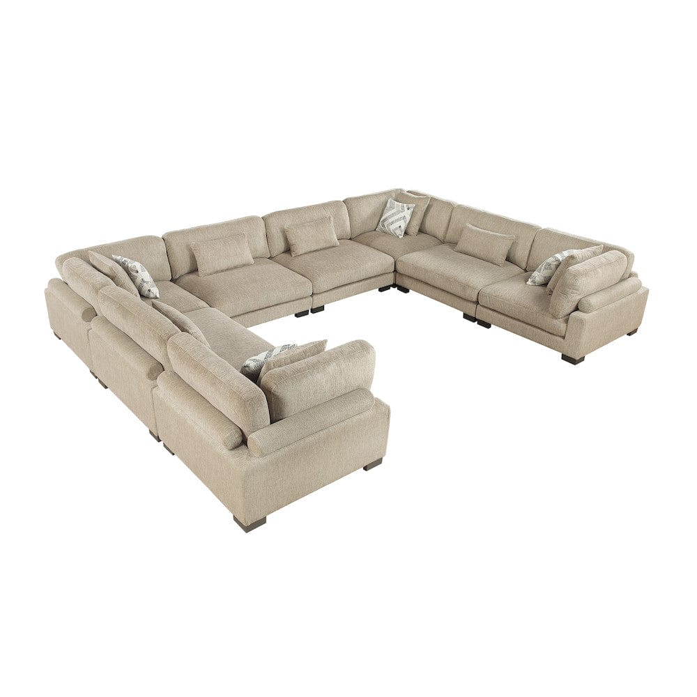 Homelegance  - Tinley 8-Piece Modular Sectional in Brown - 9555BRWx84CR4AC  view 1
