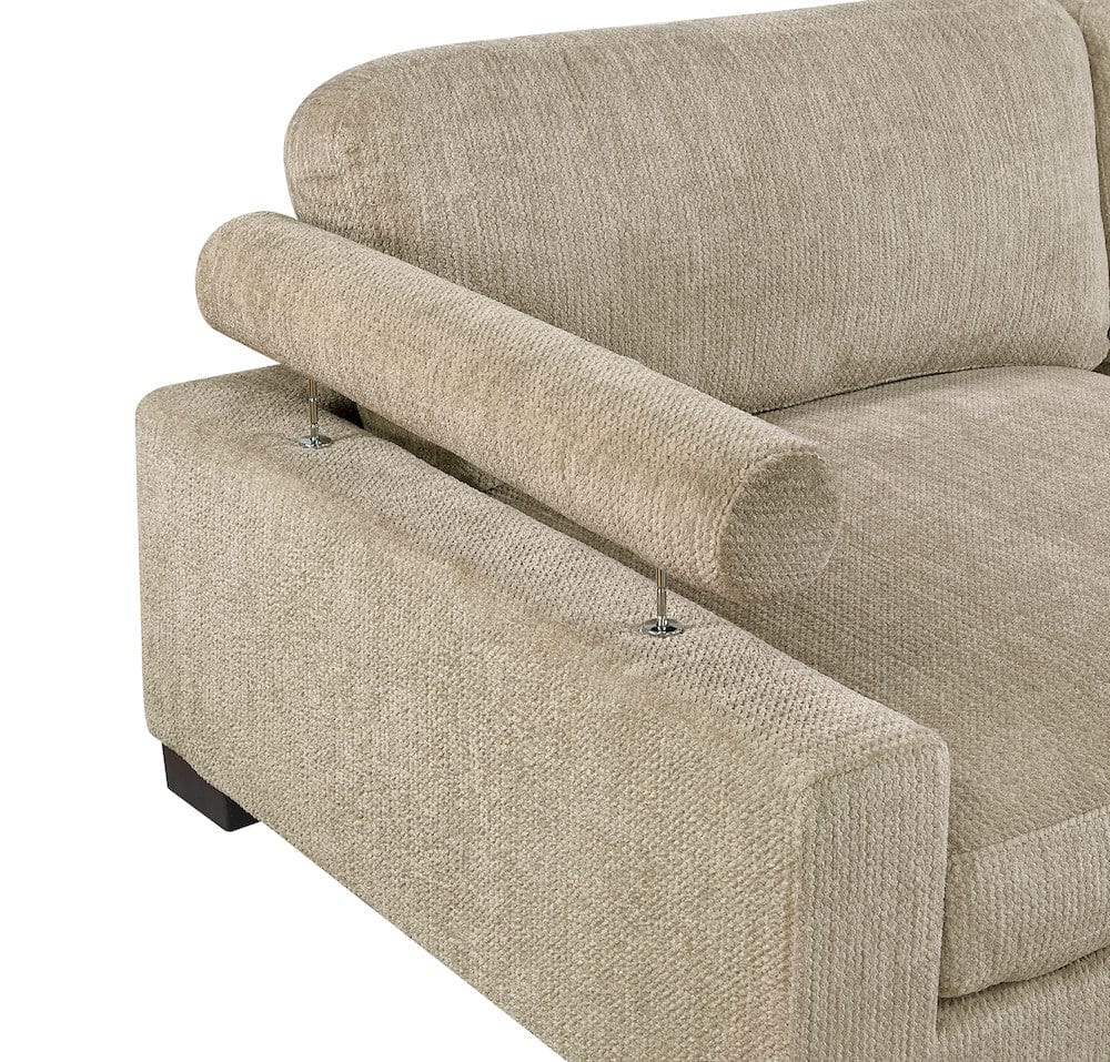 Homelegance  - Tinley Corner Seat in Brown - 9555BRW-CR  view 7