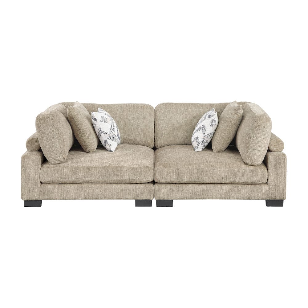 Homelegance  - Tinley Love Seat in Brown - 9555BRW-2x  view 1