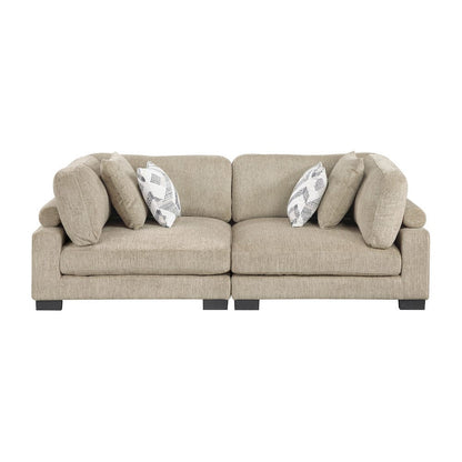 Homelegance  - Tinley Love Seat in Brown - 9555BRW-2x  view 1