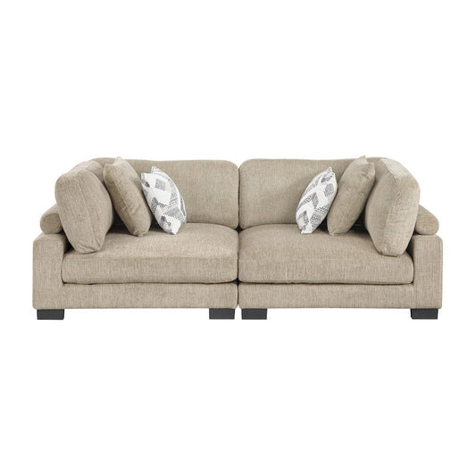 Homelegance  - Tinley Love Seat in Brown - 9555BRW-2x  view 1
