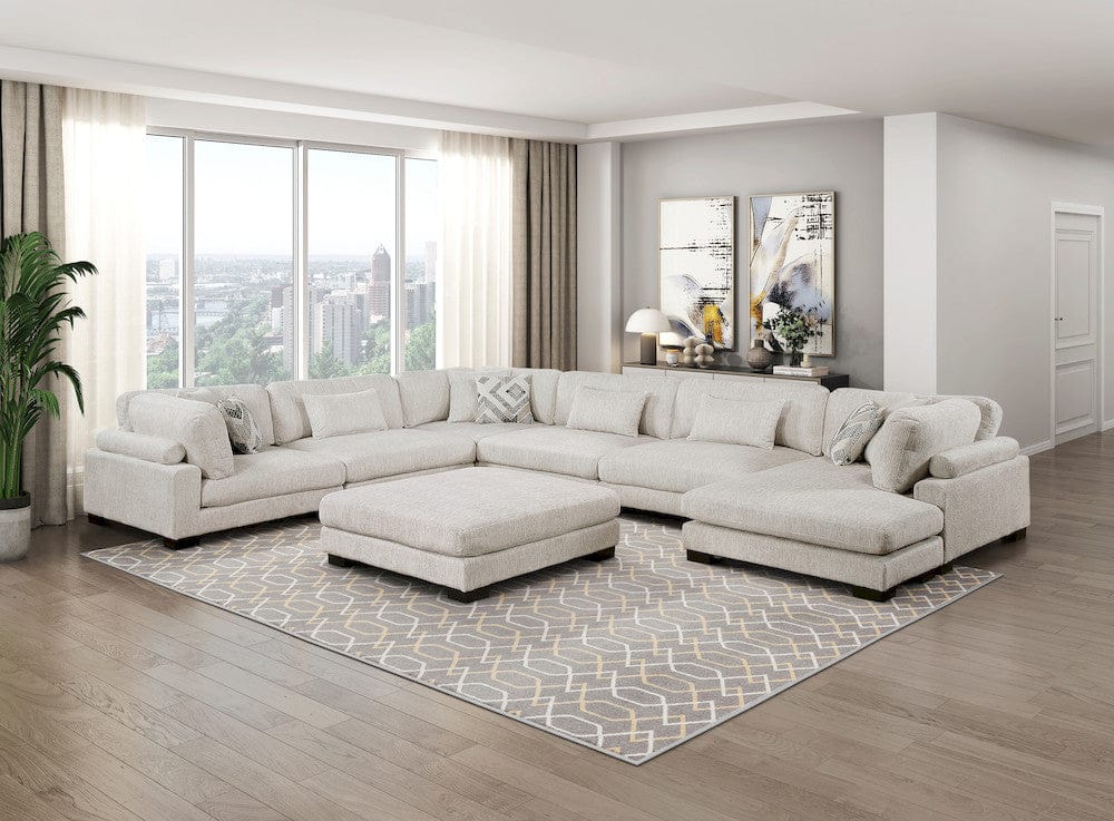 Homelegance  - Tinley Ottoman in Beige - 9555BEG-4  view 5