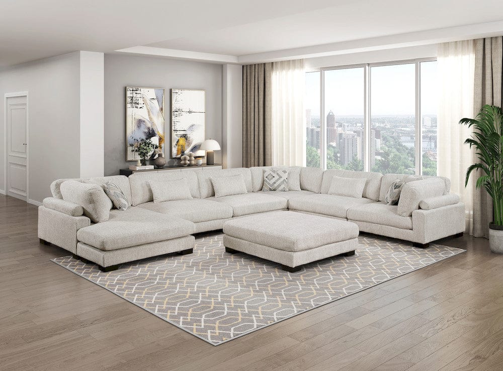 Homelegance  - Tinley Ottoman in Beige - 9555BEG-4  view 6