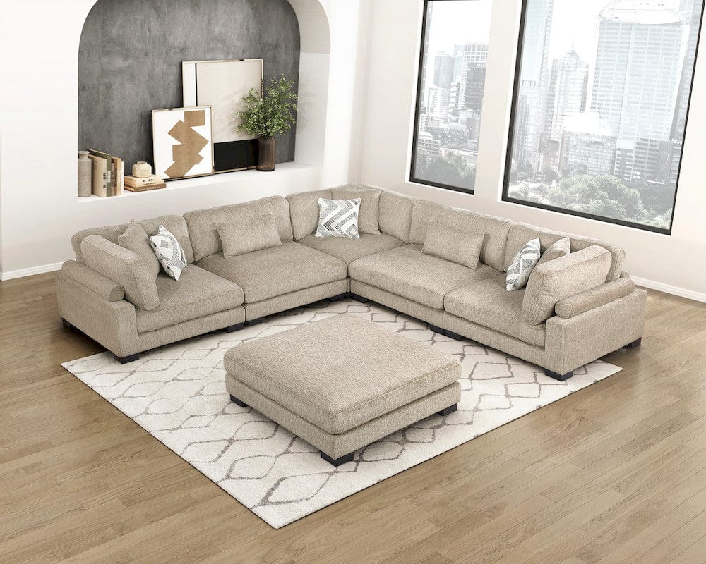 Homelegance  - Tinley Ottoman in Brown - 9555BRW-4  view 5