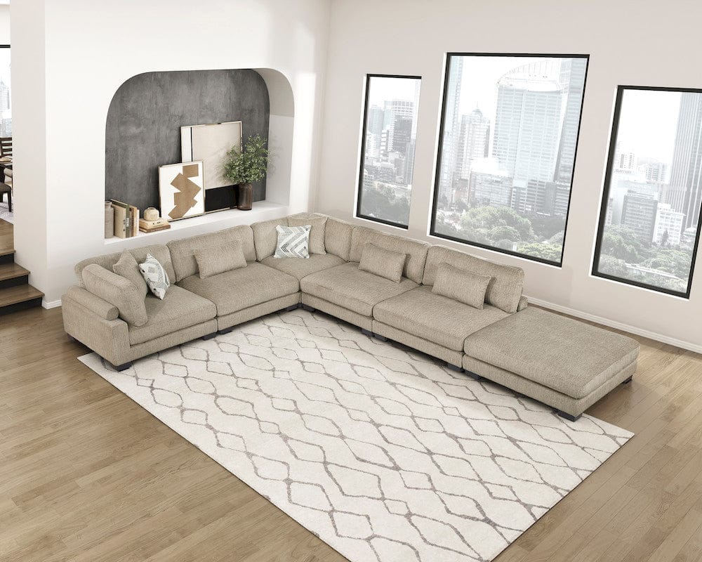 Homelegance  - Tinley Ottoman in Brown - 9555BRW-4  view 6