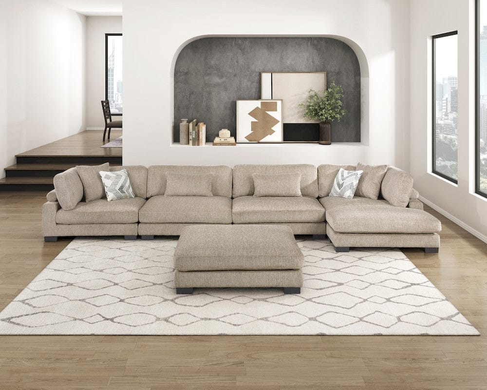 Homelegance  - Tinley Ottoman in Brown - 9555BRW-4  view 7