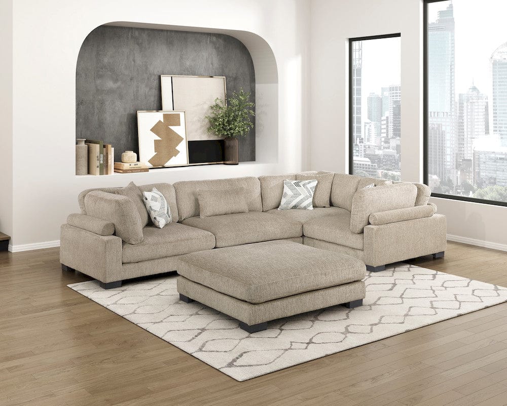 Homelegance  - Tinley Ottoman in Brown - 9555BRW-4  view 8