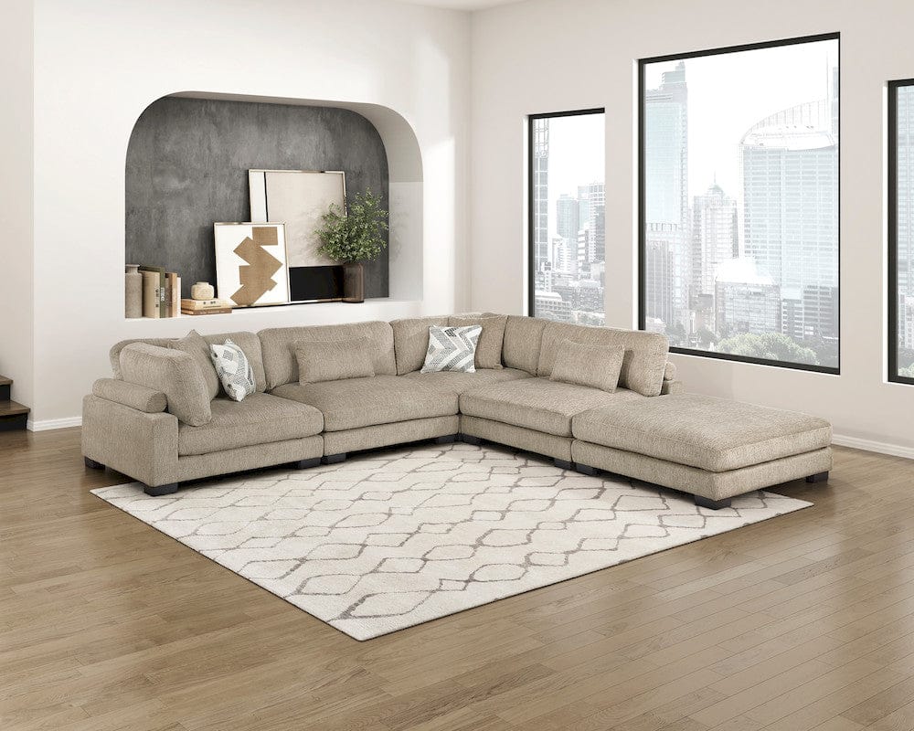Homelegance  - Tinley Ottoman in Brown - 9555BRW-4  view 9
