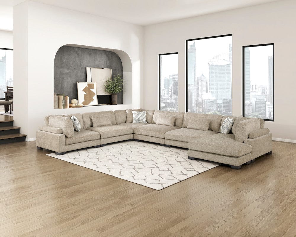Homelegance  - Tinley Reversible Chaise in Brown - 9555BRW-VC  view 7