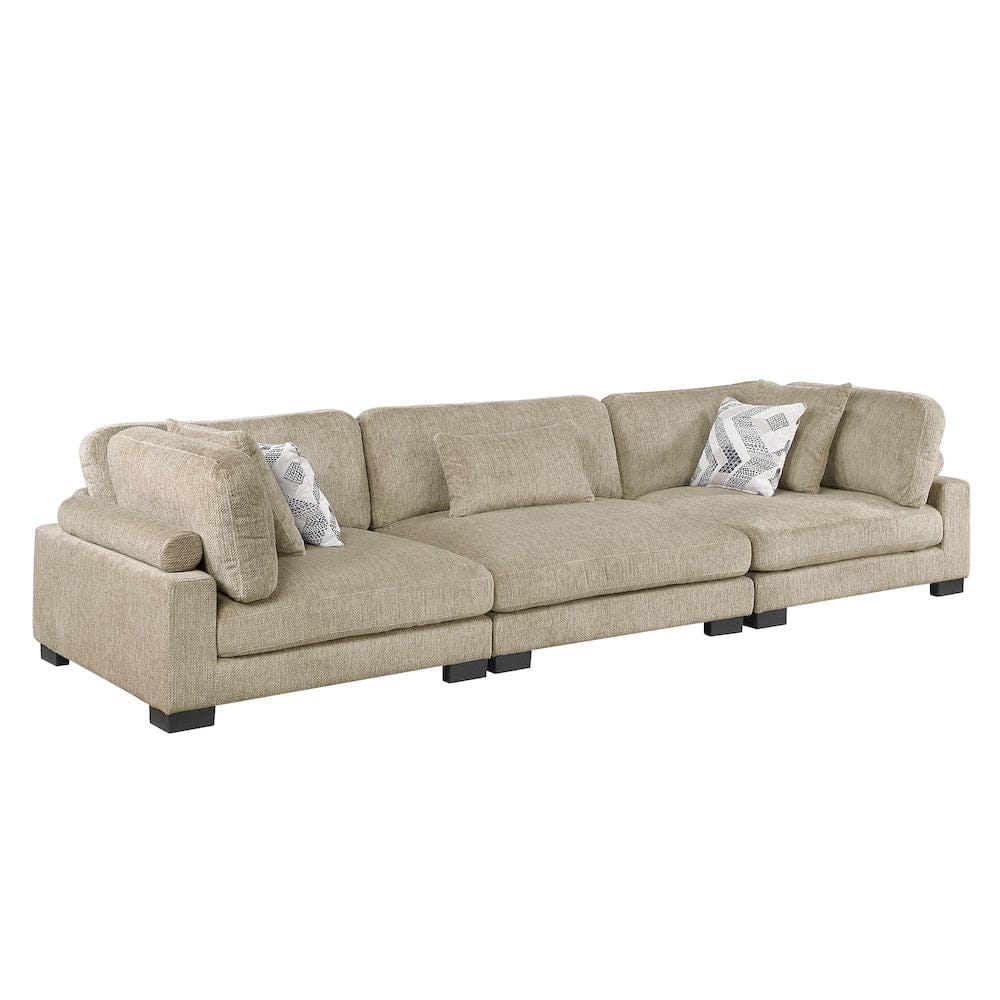 Homelegance  - Tinley Sofa in Brown - 9555BRW-3x  view 2