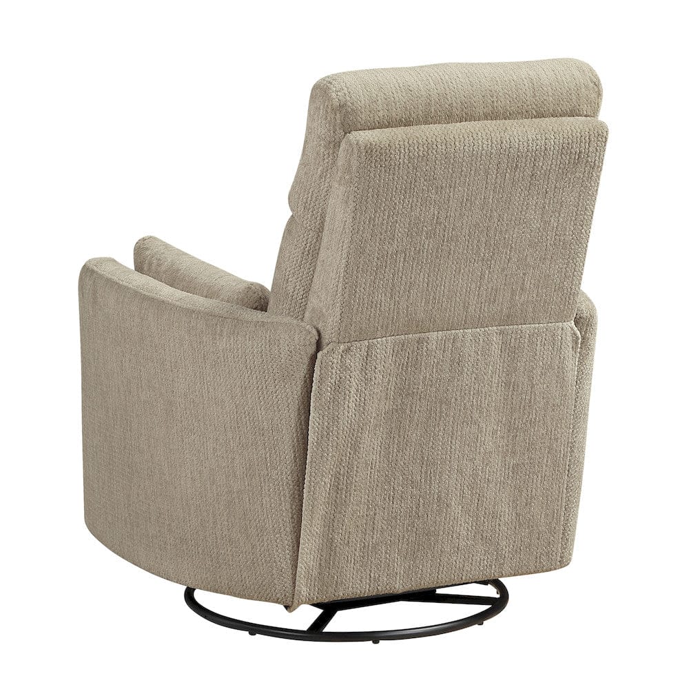 Homelegance  - Tinley Swivel Glider Reclining Chair in Brown - 9555BRW-1SW  view 3