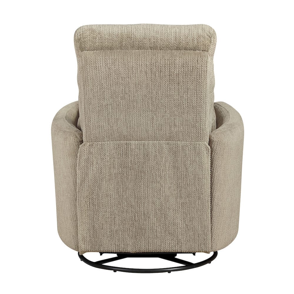 Homelegance  - Tinley Swivel Glider Reclining Chair in Brown - 9555BRW-1SW  view 4