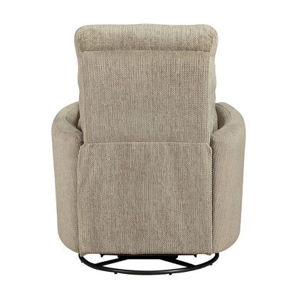 Homelegance  - Tinley Swivel Glider Reclining Chair in Brown - 9555BRW-1SW  view 4