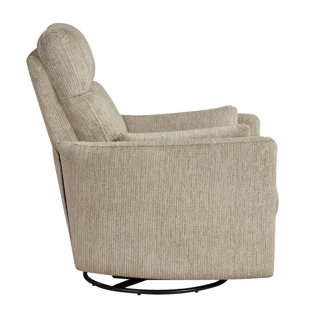 Homelegance  - Tinley Swivel Glider Reclining Chair in Brown - 9555BRW-1SW  view 5