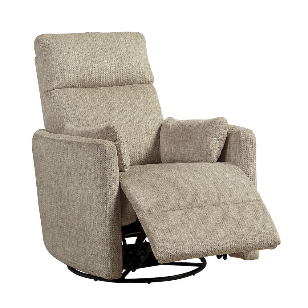 Homelegance  - Tinley Swivel Glider Reclining Chair in Brown - 9555BRW-1SW  view 6
